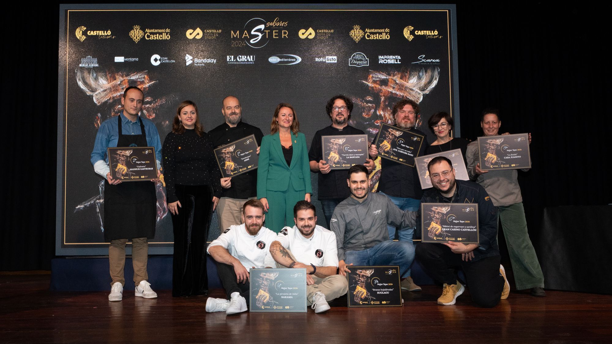 Premiados en el escenario de la gala